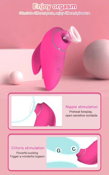 Clitoral Suction Oral Nipple Vibrator Sex Toy for Women