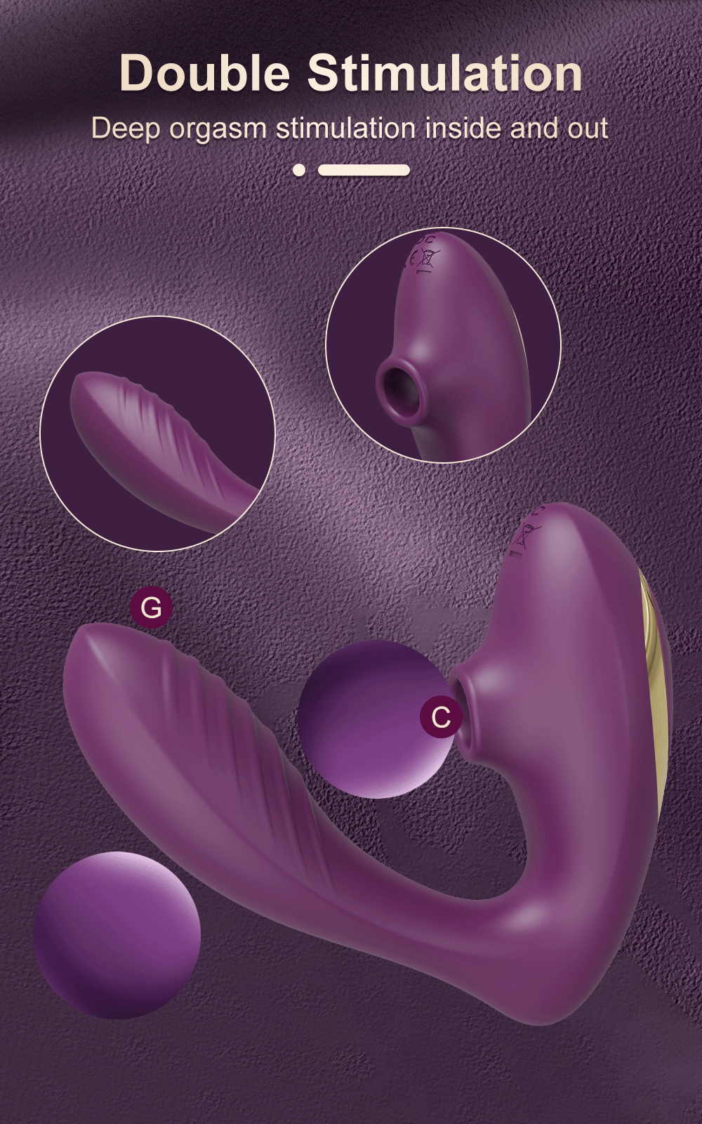 Dual-Action Clit Sucker and G-Spot Vibrator