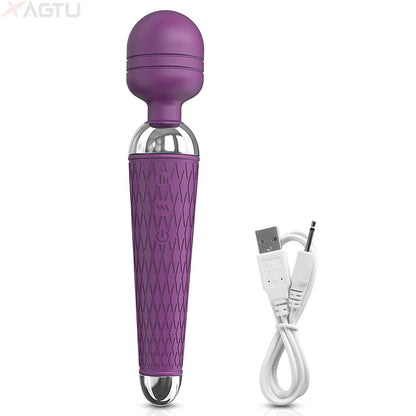 10-Speed Wand Vibrator for Clitoral and Nipple Stimulation