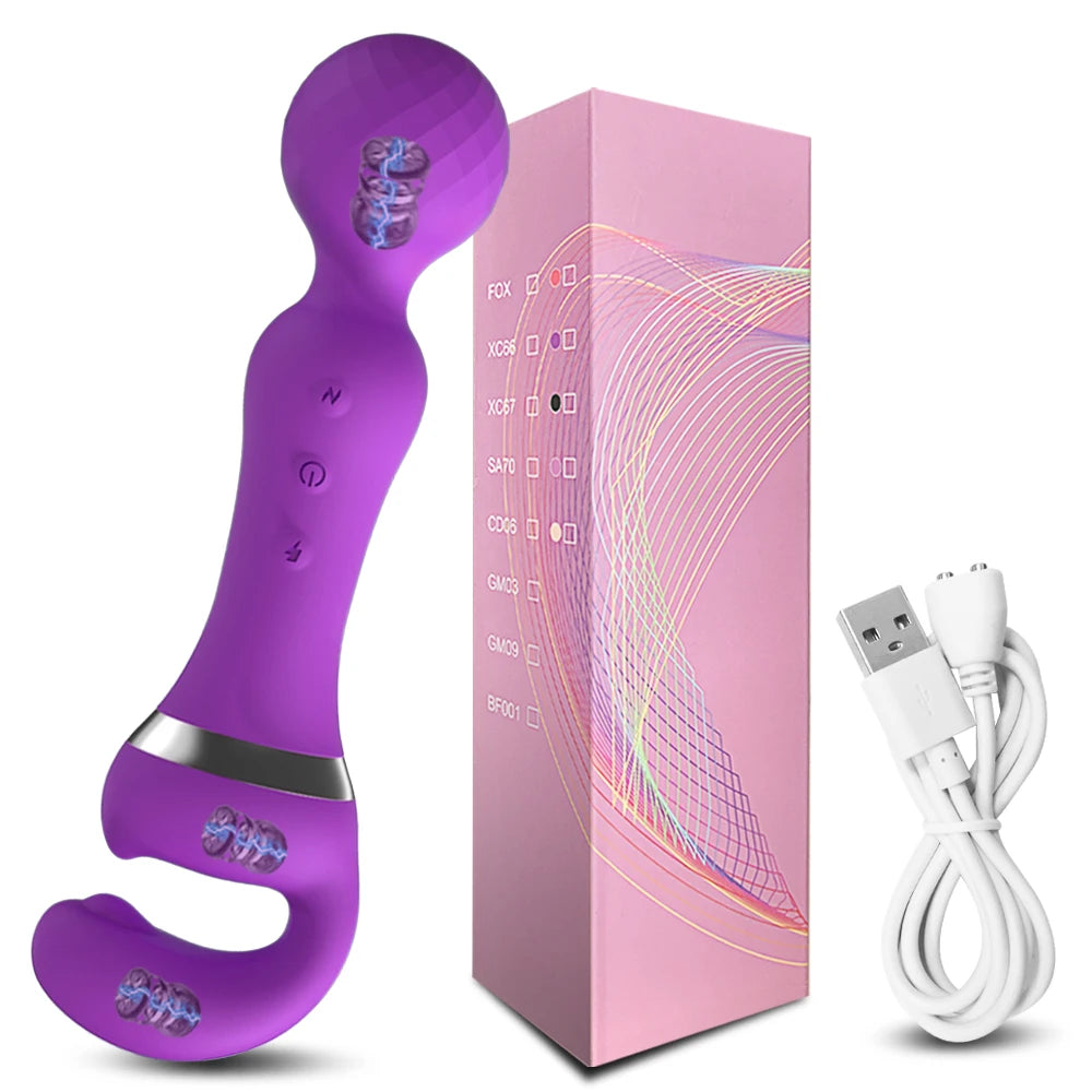 Rechargeable 2-in-1 Magic Wand G-Spot & Clitoral Stimulation