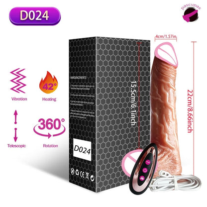 Heating Realistic Dildo with Remote Control