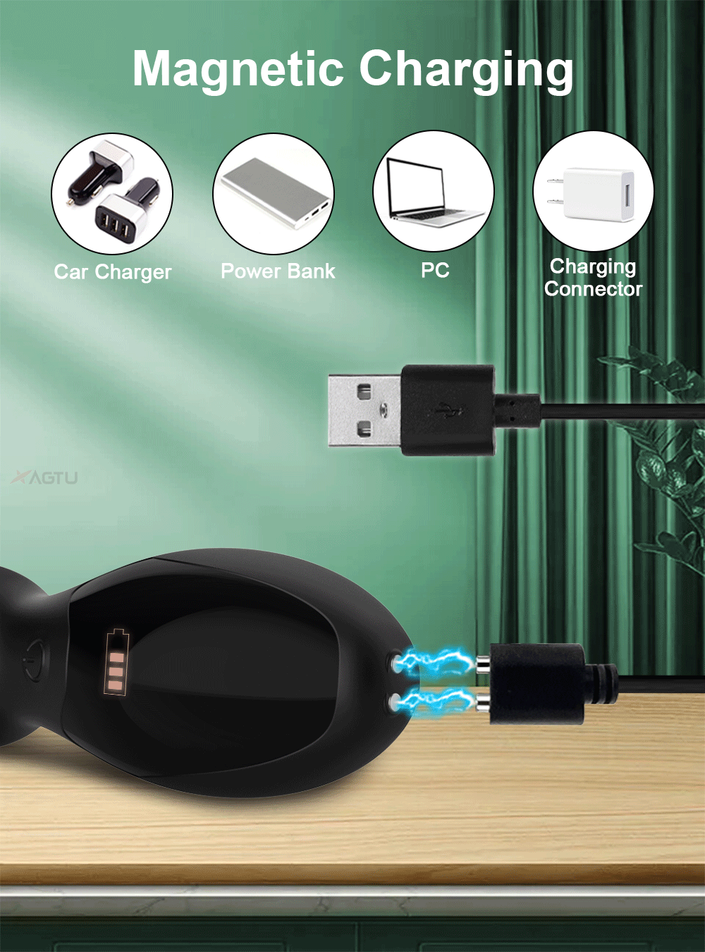 Anal Beads & Butt Plug with LED Screen for G-Spot Stimulation