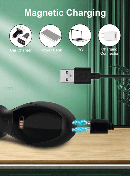 Anal Beads & Butt Plug with LED Screen for G-Spot Stimulation