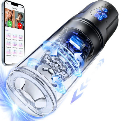 Smart App Control Male Stroker with Realistic Blowjob & 9 Vibration Modes
