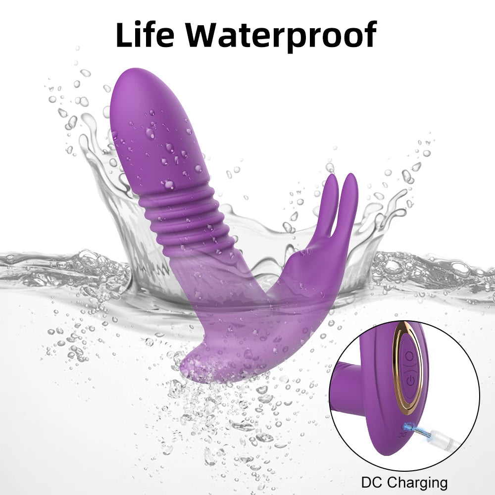 App Controll Thrusting Vibrator for G-Spot & Clit
