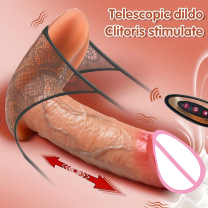 Wearable G-Spot Vibrating Dildo with Butt Plug