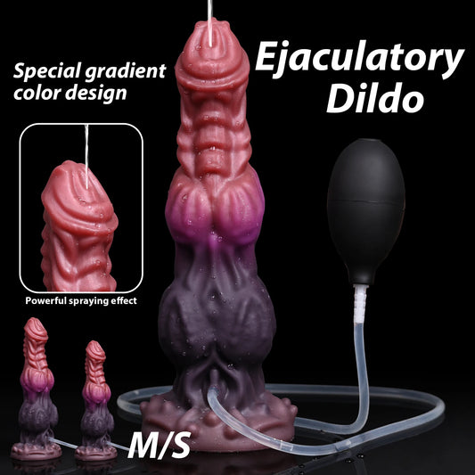 Realistic Knotted Dildo - Ejaculating Inflatable Anal Toy