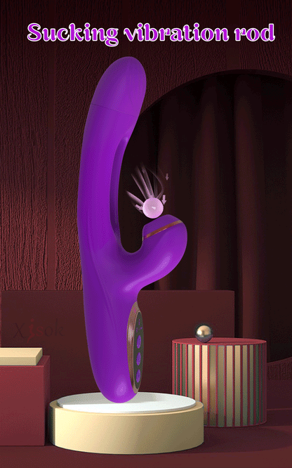 Tapping Flapping Vagina Vibrator & Clit Sucker Rabbit