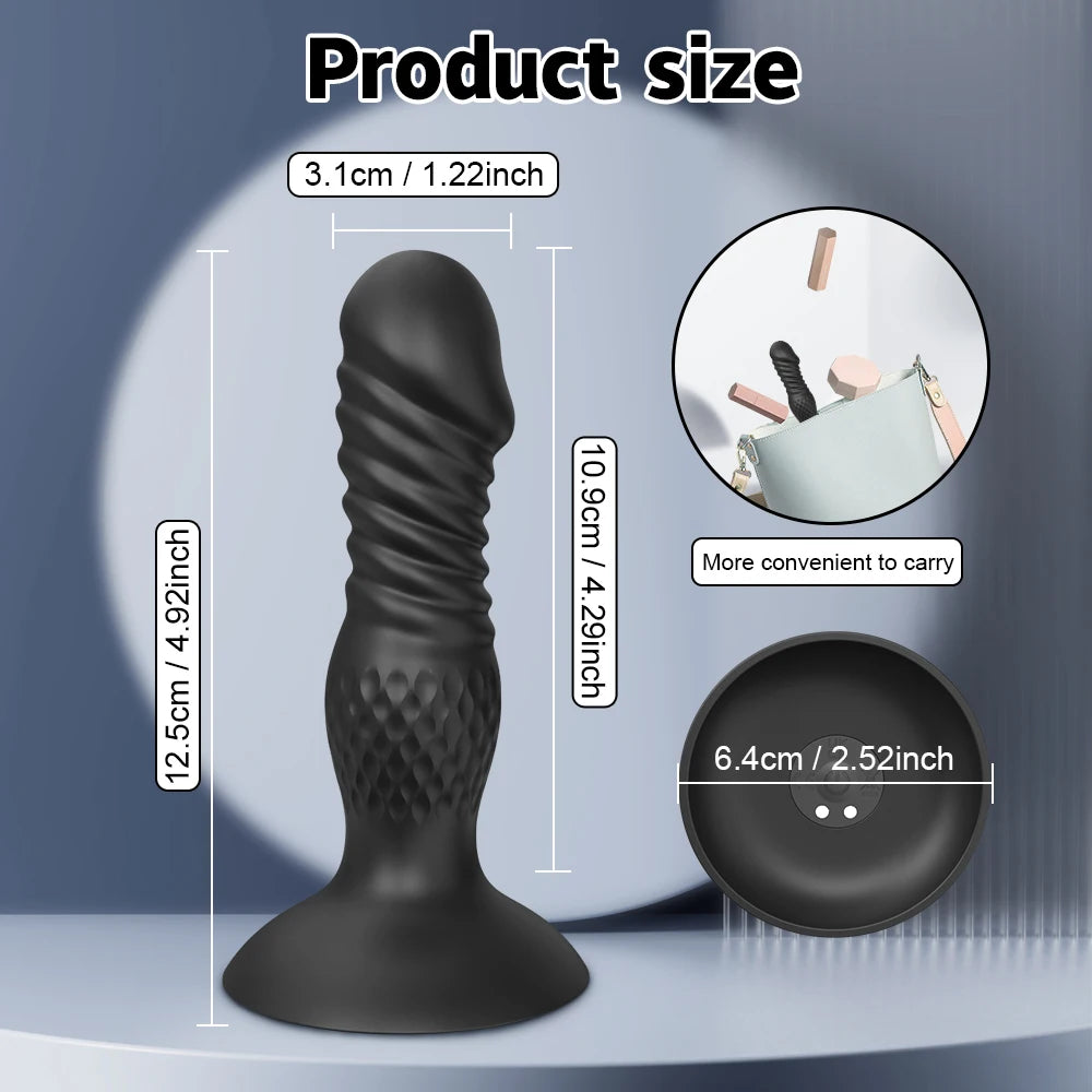 APP Controlled Thrusting Butt Plug & Telescopic Prostate Massager