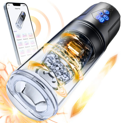Smart App Control Male Stroker with Realistic Blowjob & 9 Vibration Modes