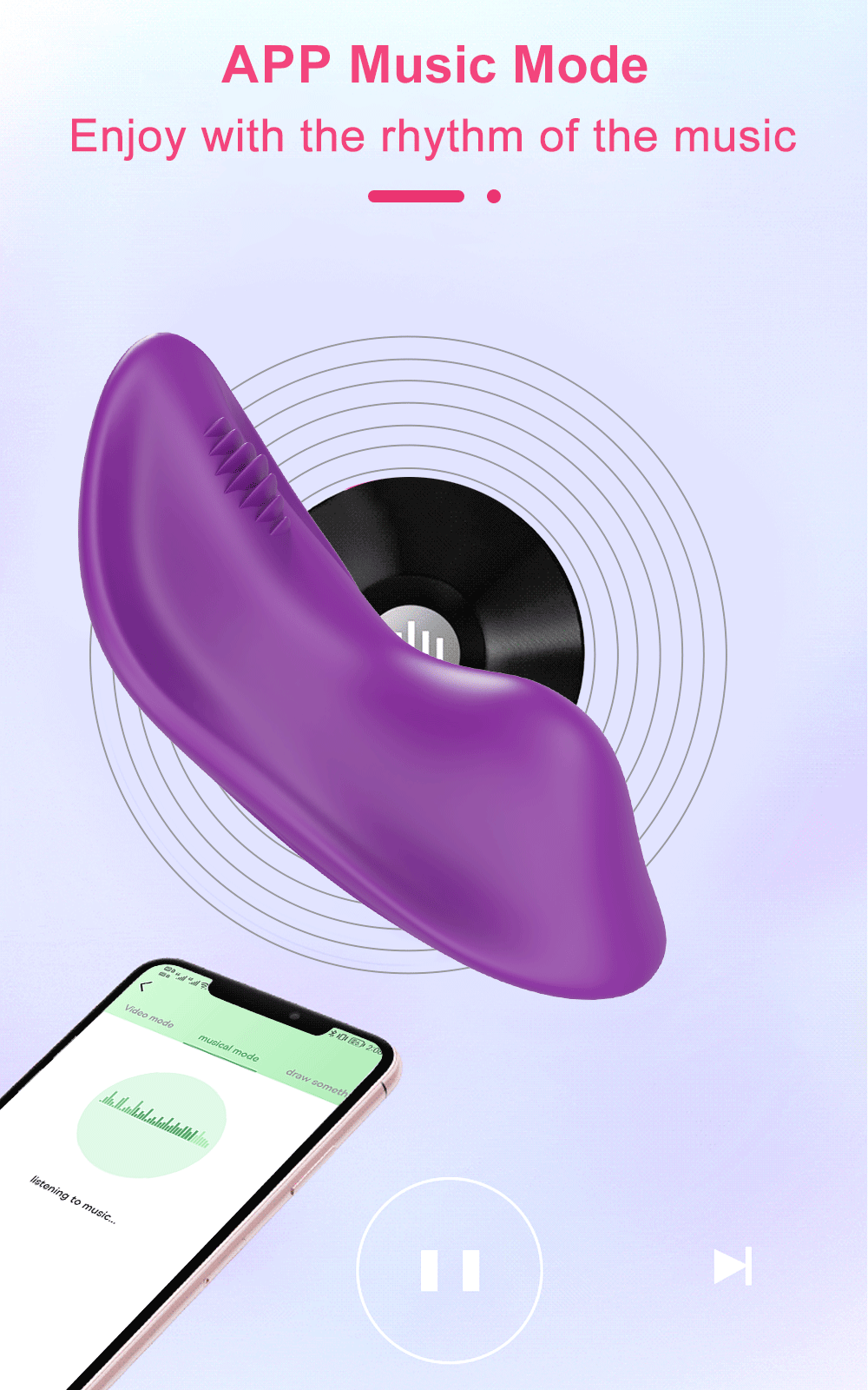 Wearable APP-Controlled Clit Vibrator for Couples & Solo Play