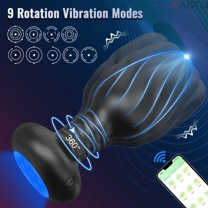 360° Rotation APP Control LED Butt Plug & Prostate Massager