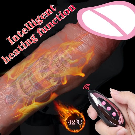 Thrusting Realistic Dildo for Anal & Vaginal Stimulation