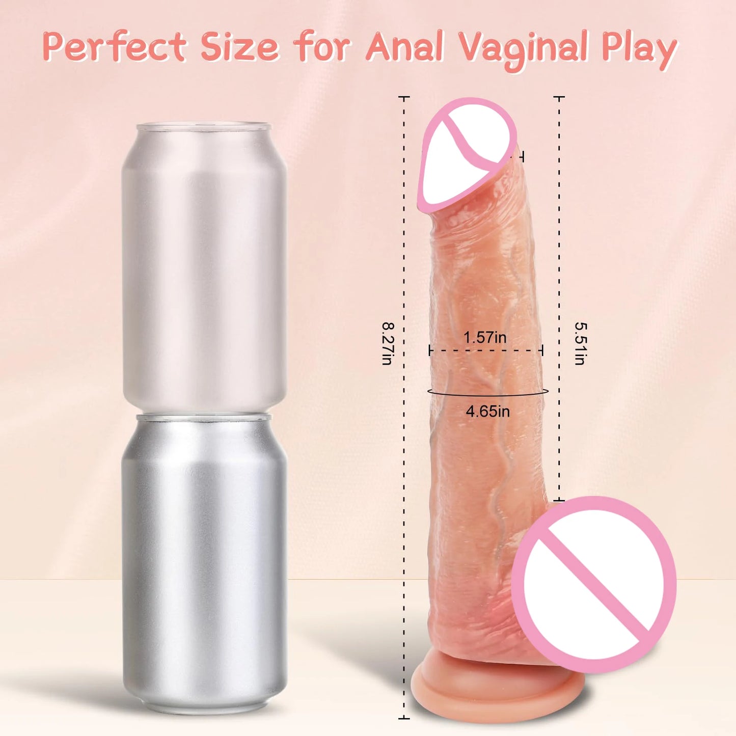 Squirting Silicone Dildo with Balls - Soft Anal Plug Toy for Women