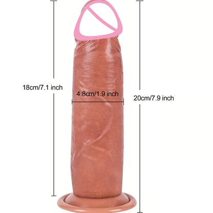 Extra Realistic Dildo with Moving Foreskin - Lifelike Penetration & Anal Stimulator