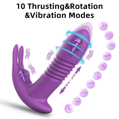 App Controll Thrusting Vibrator for G-Spot & Clit