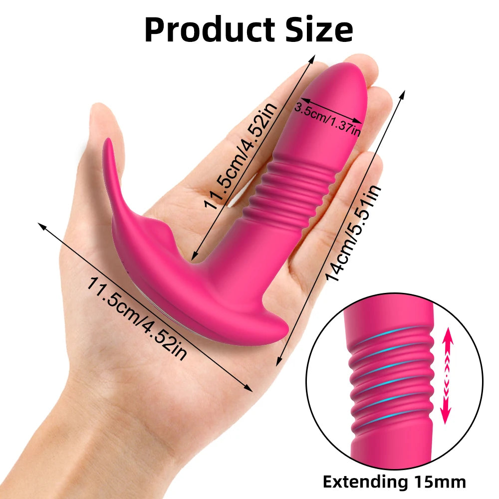 APP Control Thrusting Dildo: Rotating Telescopic G-Spot Massager