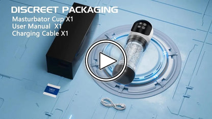 LCD Automatic Sucking Licking Male Masturbator with 14 Powerful Modes