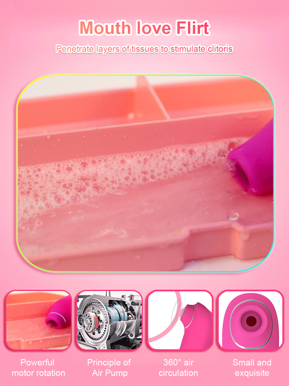 Clitoral Suction Oral Nipple Vibrator Sex Toy for Women