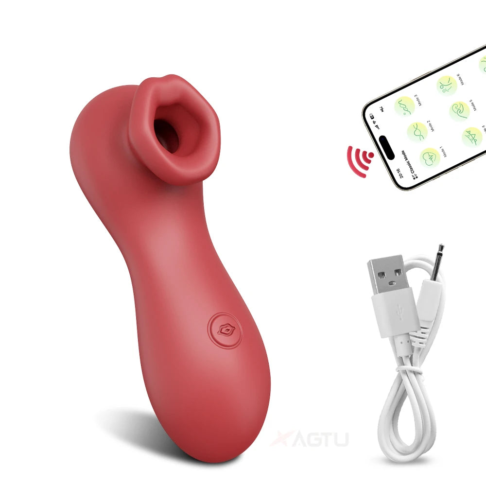 App-Controlled Clitoral Sucker with Vibration & Nipple Stimulation