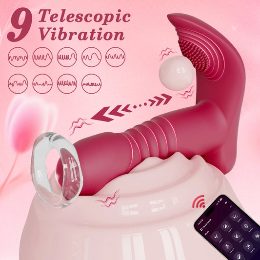 APP-Controlled Thrusting Panty Vibrator for G-Spot & Clit