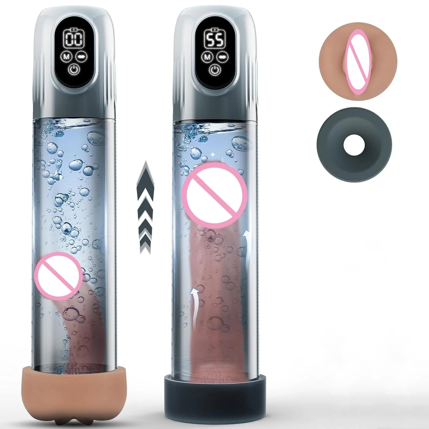 LCD Electric Penis Pump: 4 Training Pressure & 5 Suction Auto Modes