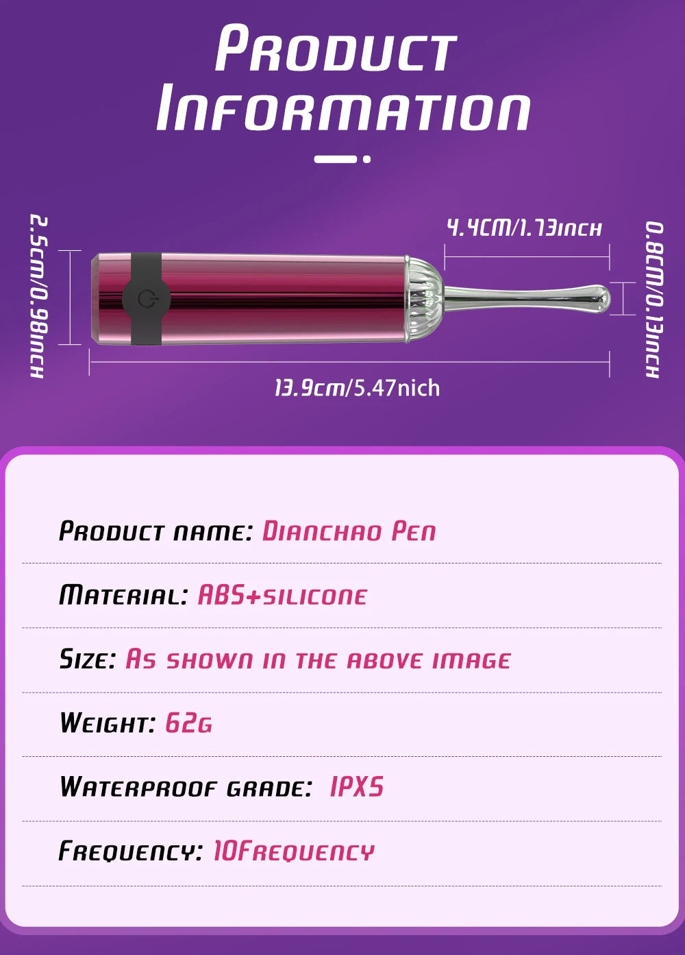 Powerful Mini Clitoral Vaginal Nipple Vibrator for Women