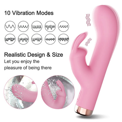3-in-1 Rabbit Vibrator for G-Spot and Anal Pleasure
