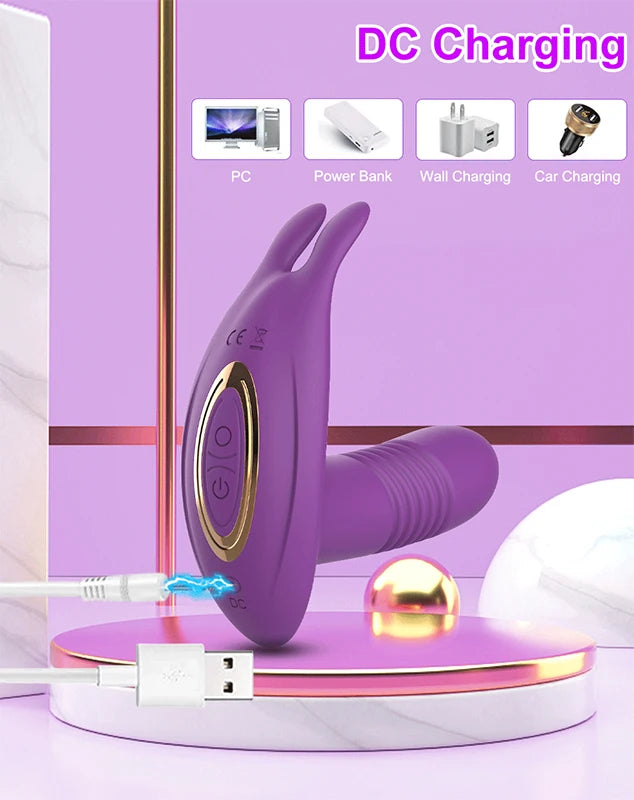 App Controll Thrusting Vibrator for G-Spot & Clit