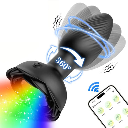 360° Rotation APP Control LED Butt Plug & Prostate Massager