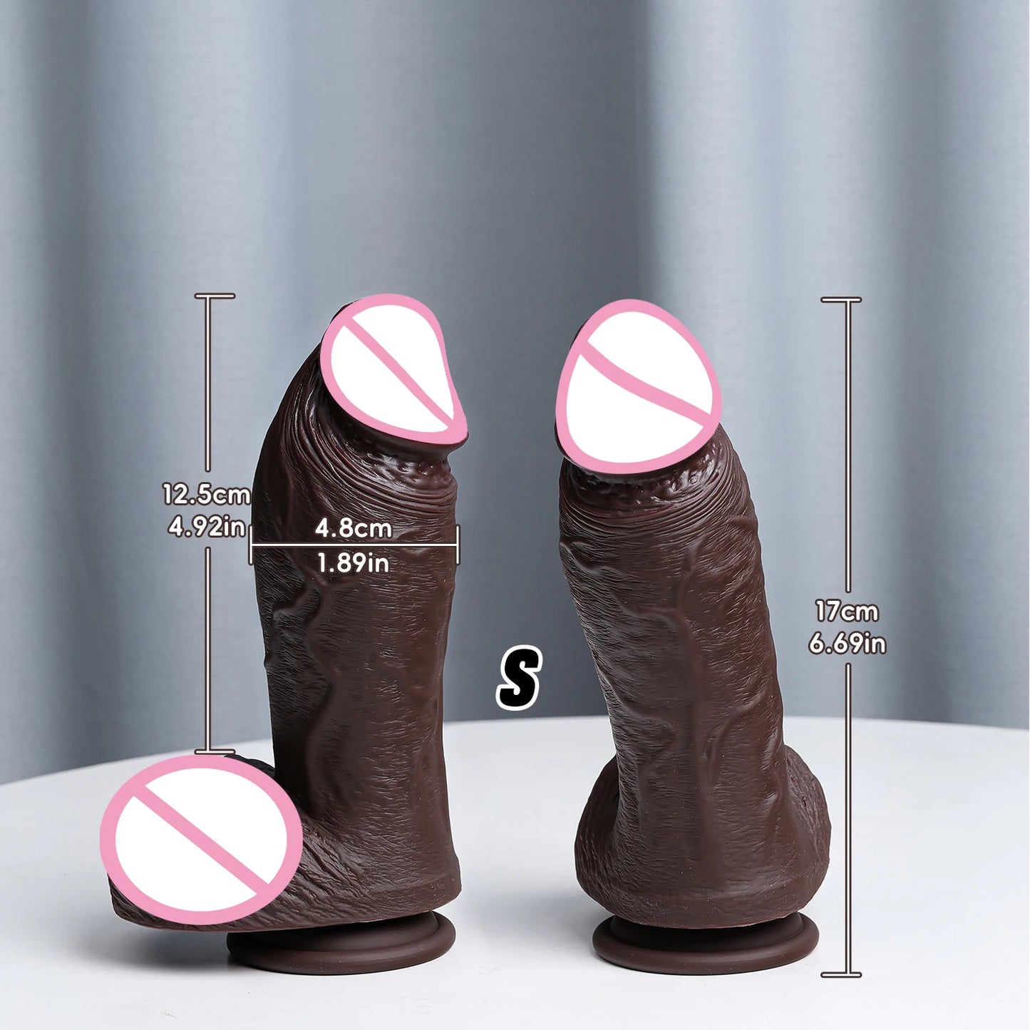 Huge Veined Realistic Dildo with Suction Cup