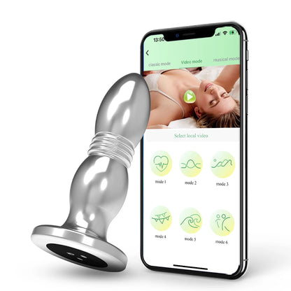 APP Controlled Butt Plug - Stainless Steel & Vibration