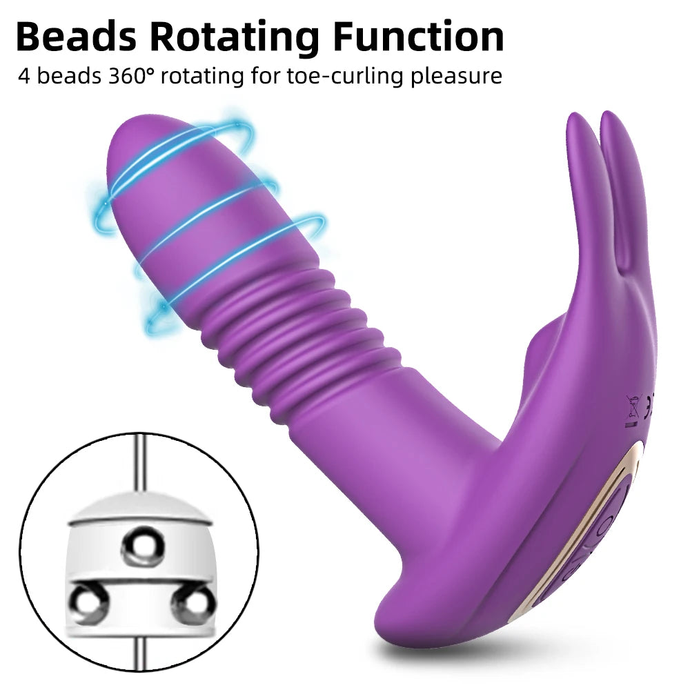 App Controll Thrusting Vibrator for G-Spot & Clit