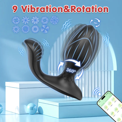 APP Control Prostate Massager with Rotation & Vibration