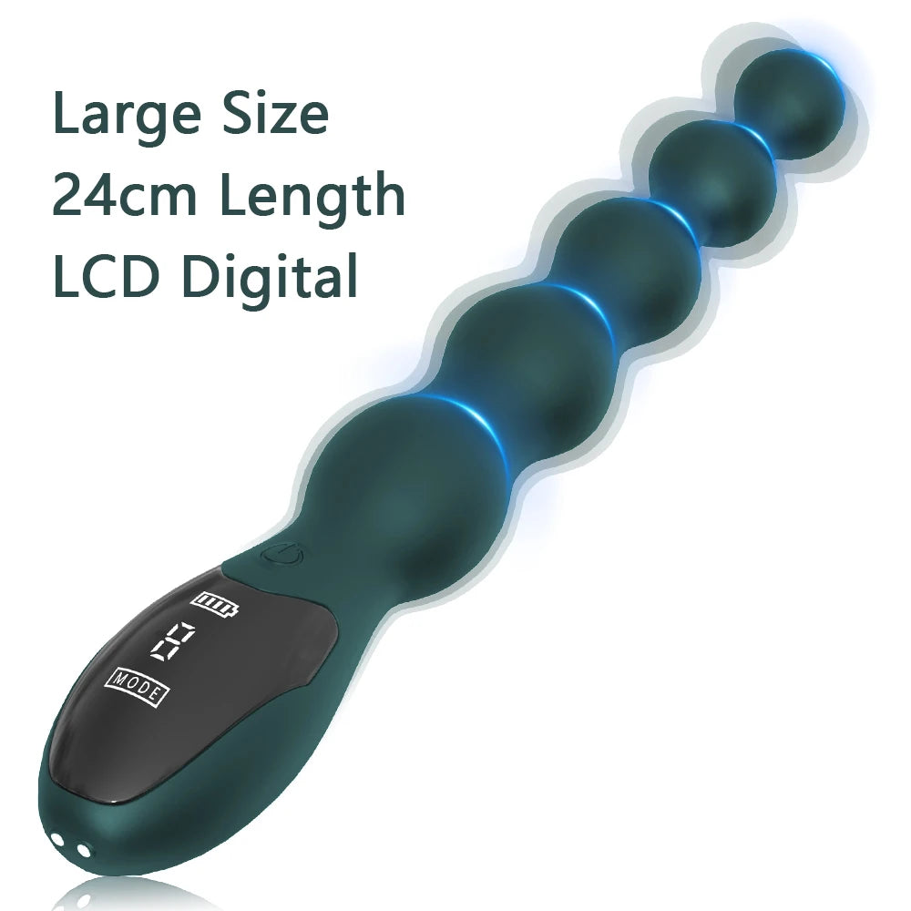 Anal Beads & Butt Plug with LED Screen for G-Spot Stimulation