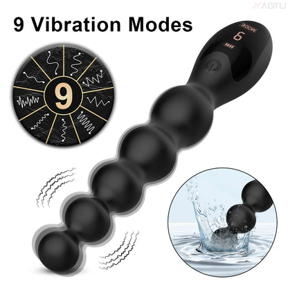 Anal Beads & Butt Plug with LED Screen for G-Spot Stimulation