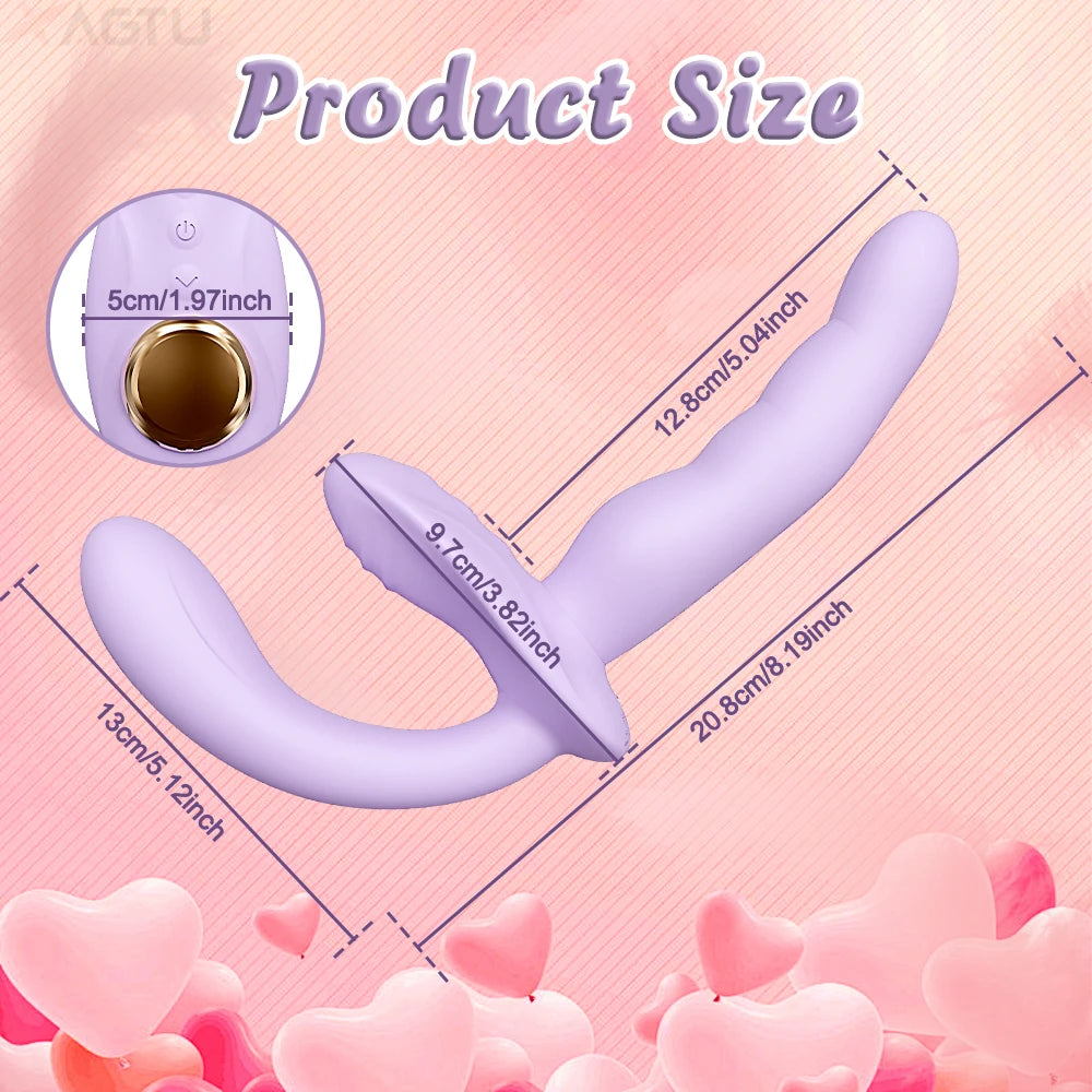 APP-Controlled 2-in-1 Wearable Dildo for G-Spot & Clit