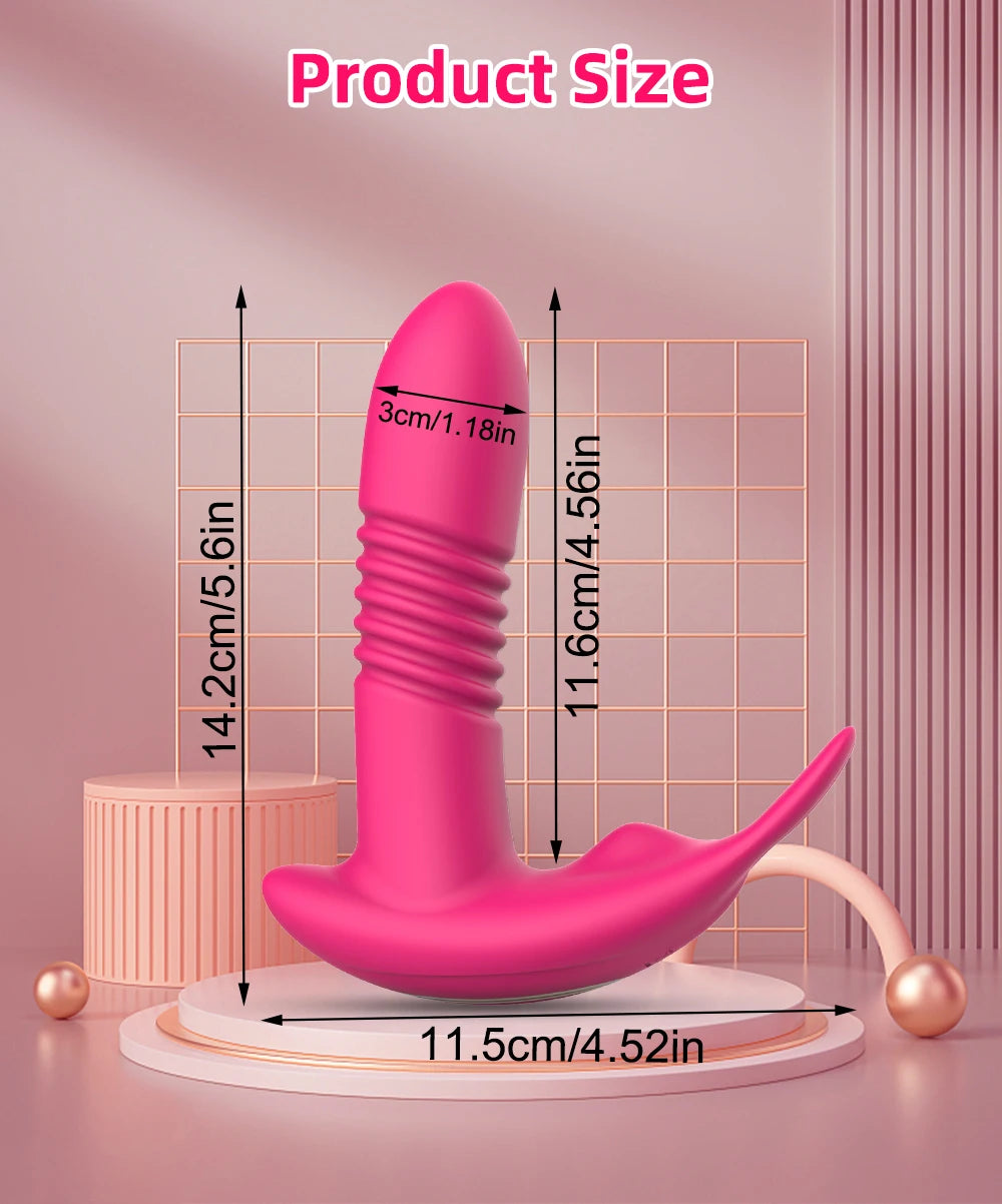 APP Control Thrusting Dildo: Rotating Telescopic G-Spot Massager