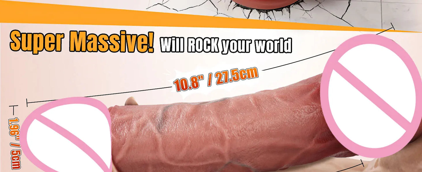 Super Realistic Thick Dildo with Strong Suction Cup