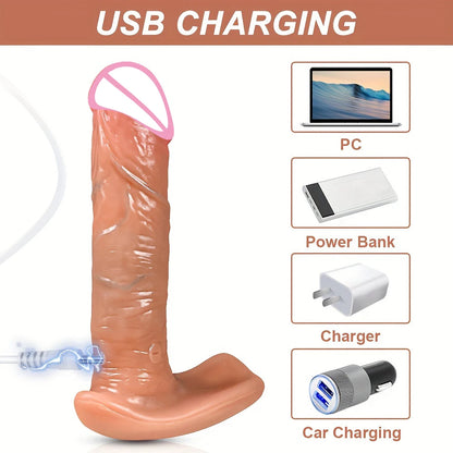 Wearable G-Spot Vibrating Dildo with Butt Plug