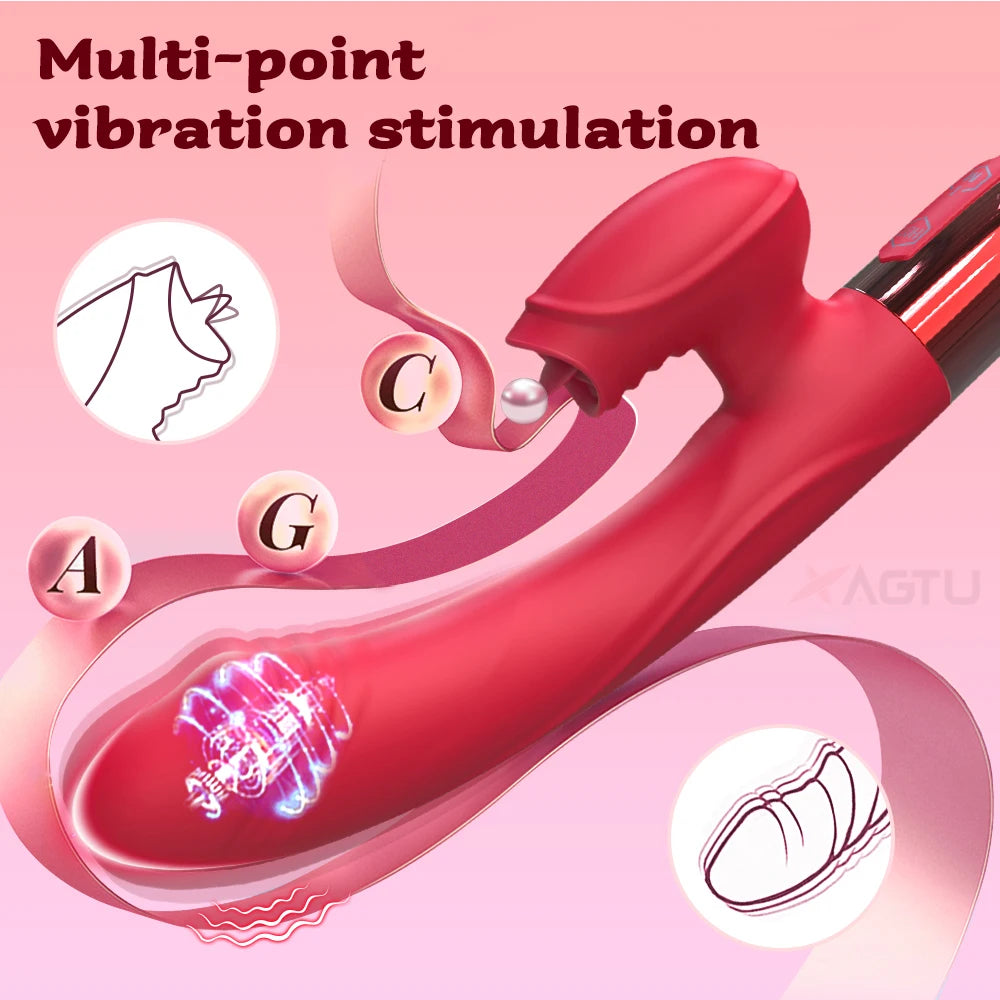 Heating Rabbit Vibrator for Women with G-Spot & Clitoral Stimulation