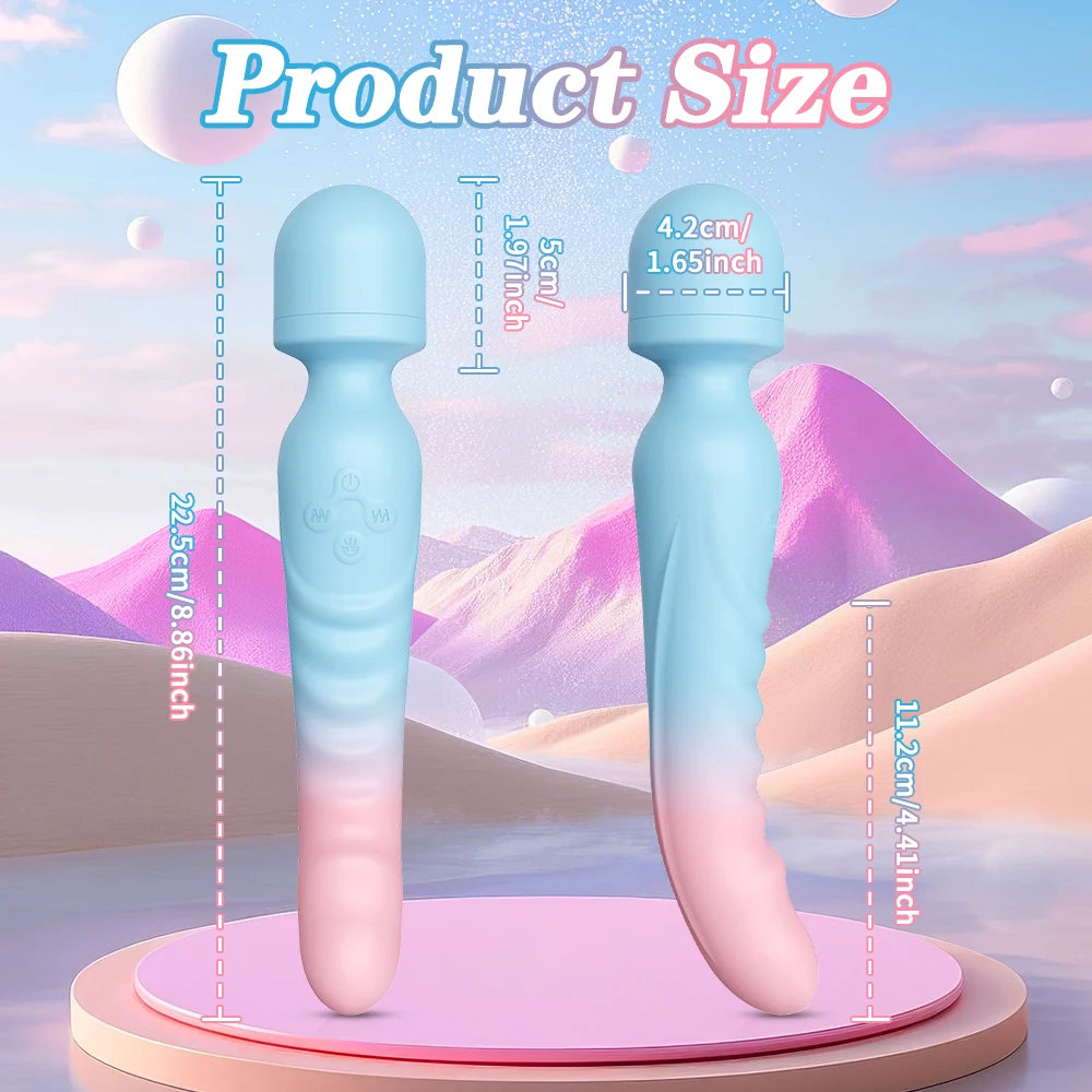 2-in-1 AV Wand for Nipple G-Spot & Clitoral Stimulation