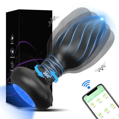 360° Rotation APP Control LED Butt Plug & Prostate Massager