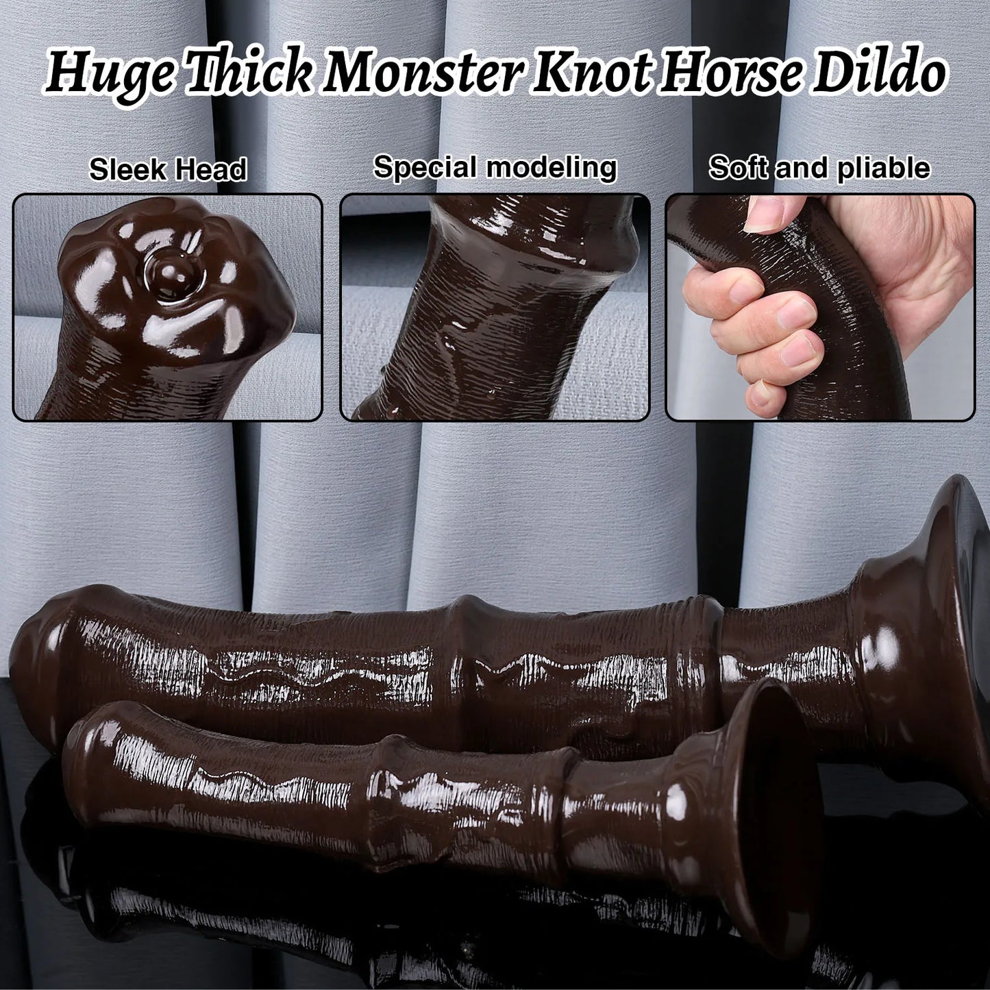 Horse Dildo with Suction Cup - Realistic Animal Toy