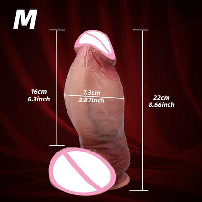 Big Realistic Hardness Dildo with Butt Plug