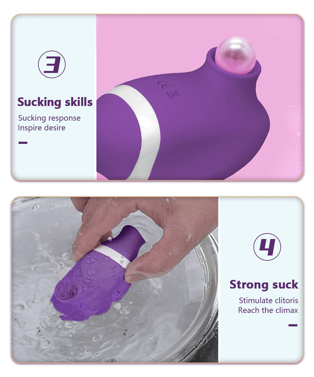 Dual Clit Sucker and Nipple Vibrator with Tongue Licking Motion