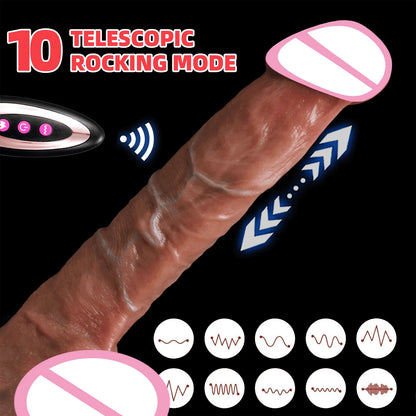 4 in 1 Huge Heating Swing Dildo with Remote Control