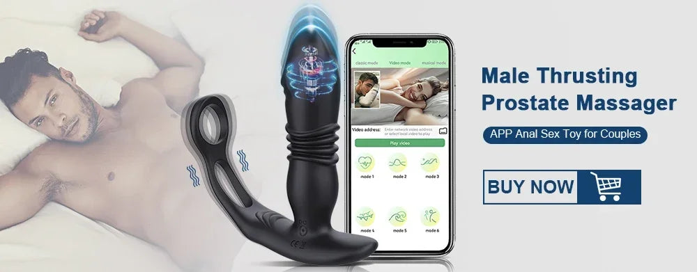 APP Control Beginner Prostate Massager & Vibrating Butt Plug Cock Ring