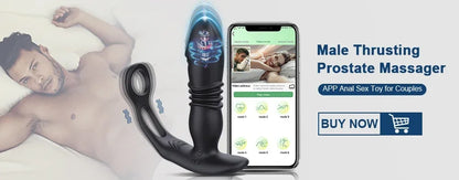 APP Control Beginner Prostate Massager & Vibrating Butt Plug Cock Ring