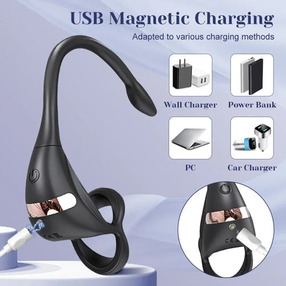 APP Control Beginner Prostate Massager & Vibrating Butt Plug Cock Ring